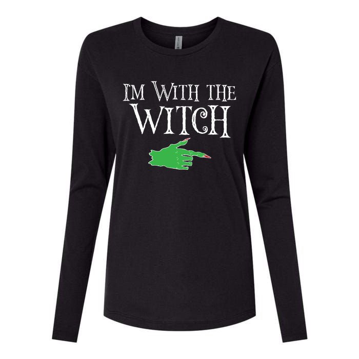 I Am With The Witch  Womens Cotton Relaxed Long Sleeve T-Shirt