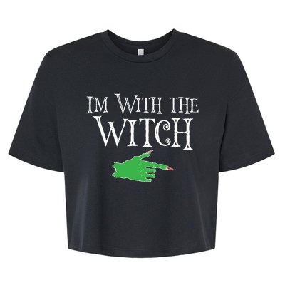 I Am With The Witch  Bella+Canvas Jersey Crop Tee