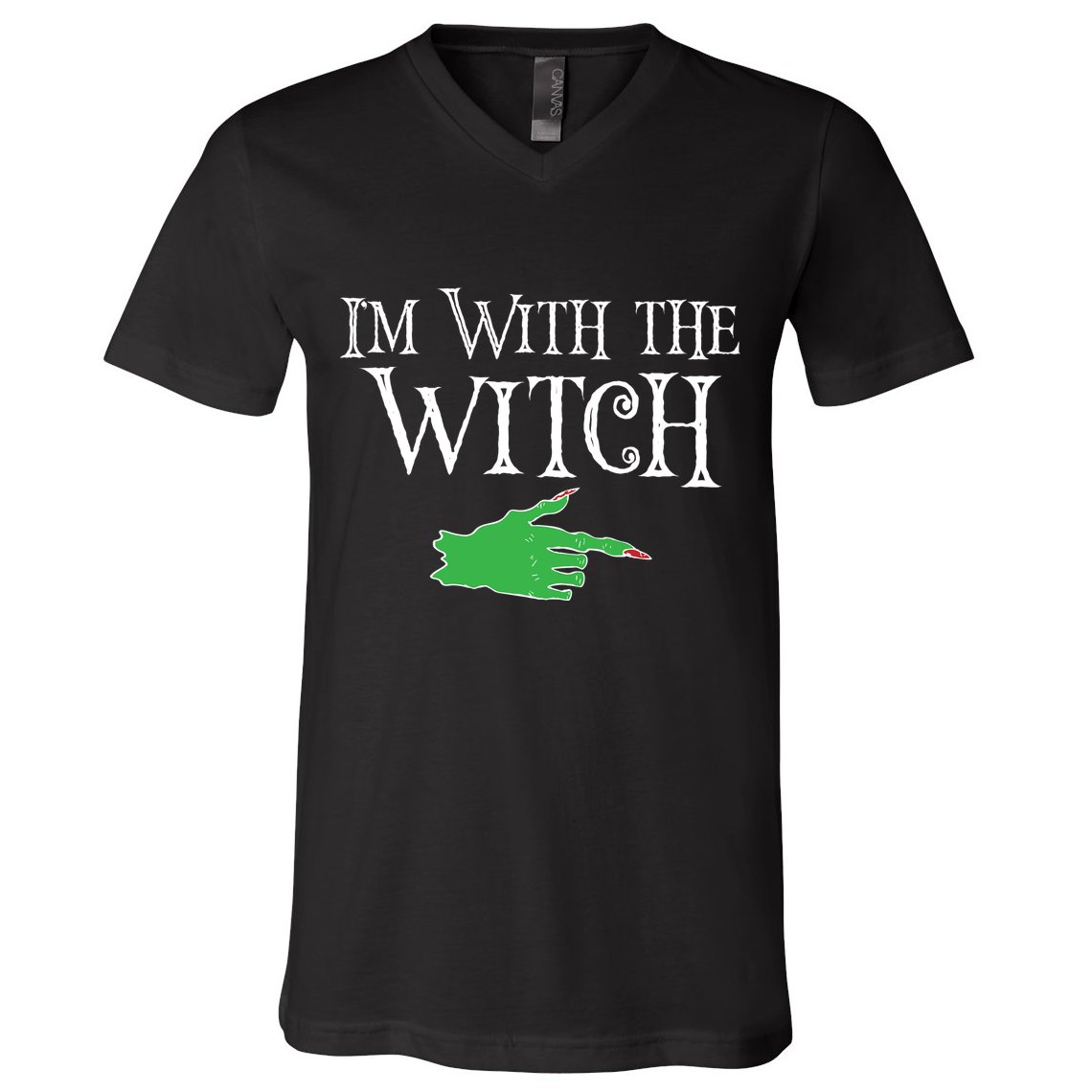 I Am With The Witch  V-Neck T-Shirt