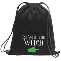 I Am With The Witch  Sweatshirt Cinch Pack Bag