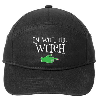 I Am With The Witch  7-Panel Snapback Hat