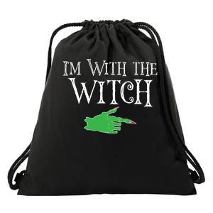 I Am With The Witch  Drawstring Bag