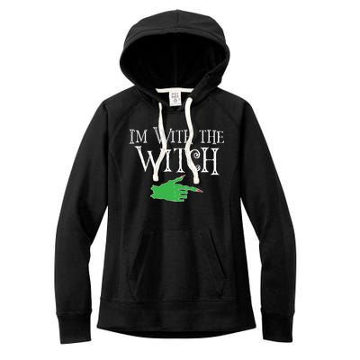 I Am With The Witch  Women's Fleece Hoodie