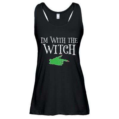 I Am With The Witch  Ladies Essential Flowy Tank
