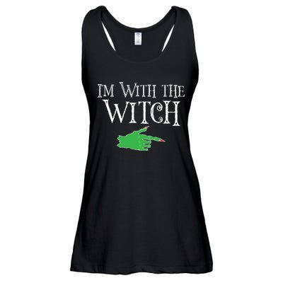 I Am With The Witch  Ladies Essential Flowy Tank