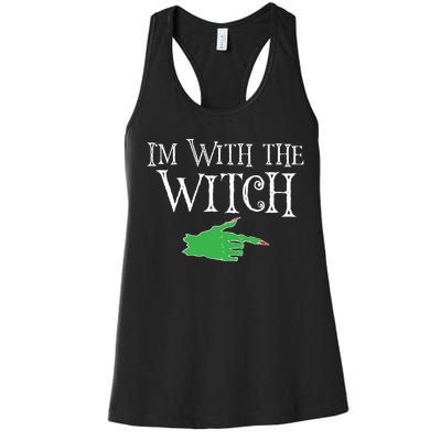 I Am With The Witch  Women's Racerback Tank