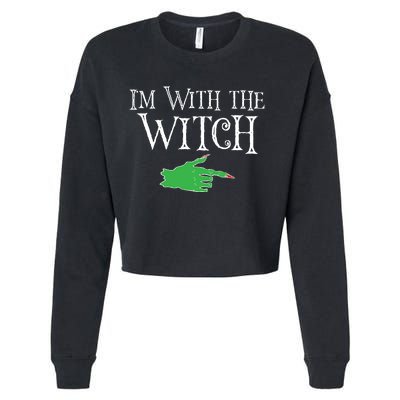 I Am With The Witch  Cropped Pullover Crew