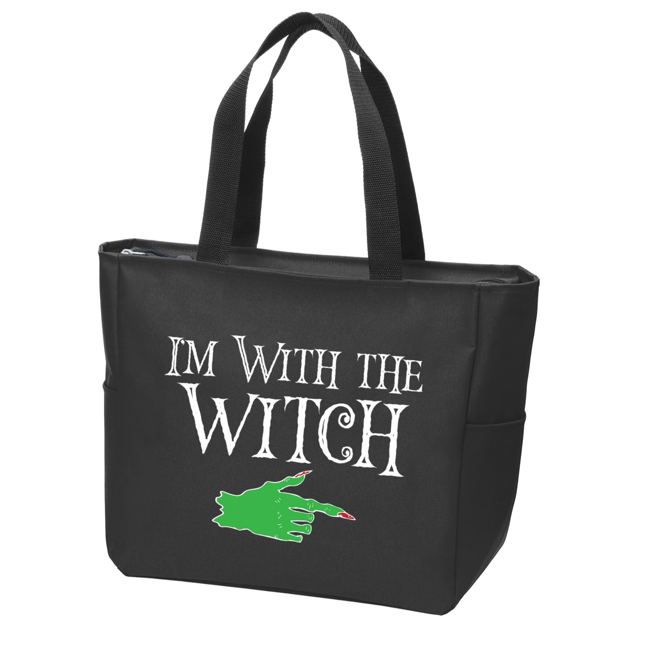 I Am With The Witch  Zip Tote Bag