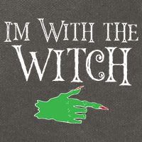 I Am With The Witch  Cotton Canvas Backpack