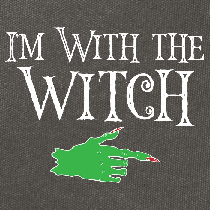 I Am With The Witch  Cotton Canvas Backpack