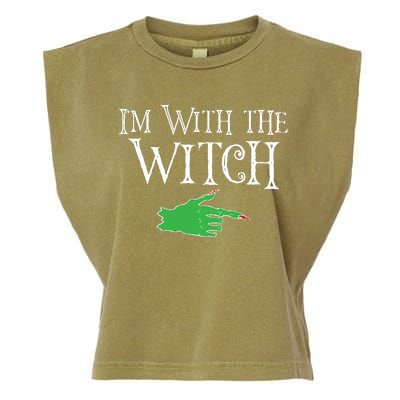 I Am With The Witch  Garment-Dyed Women's Muscle Tee