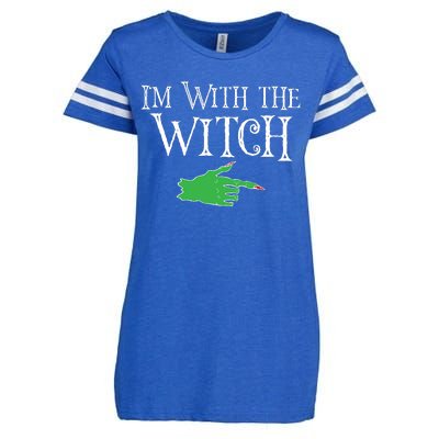 I Am With The Witch  Enza Ladies Jersey Football T-Shirt