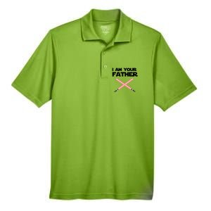 I Am Your Father Dad Lightsaber Men's Origin Performance Pique Polo