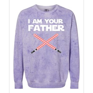 I Am Your Father Dad Lightsaber Colorblast Crewneck Sweatshirt