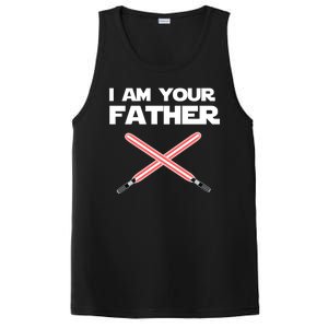 I Am Your Father Dad Lightsaber PosiCharge Competitor Tank