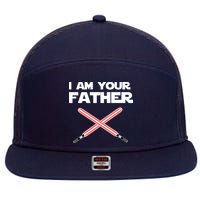I Am Your Father Dad Lightsaber 7 Panel Mesh Trucker Snapback Hat