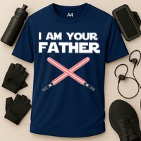 I Am Your Father Dad Lightsaber Cooling Performance Crew T-Shirt