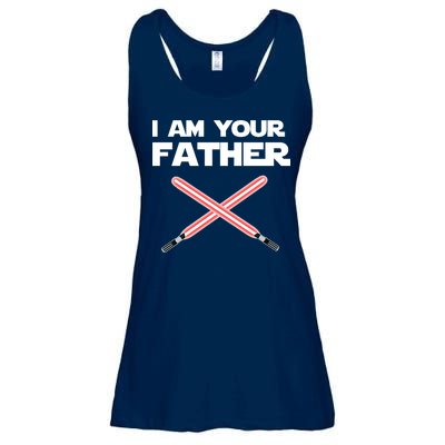 I Am Your Father Dad Lightsaber Ladies Essential Flowy Tank