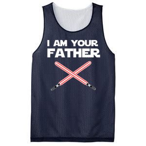 I Am Your Father Dad Lightsaber Mesh Reversible Basketball Jersey Tank