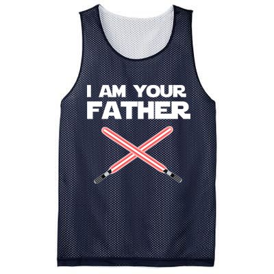 I Am Your Father Dad Lightsaber Mesh Reversible Basketball Jersey Tank