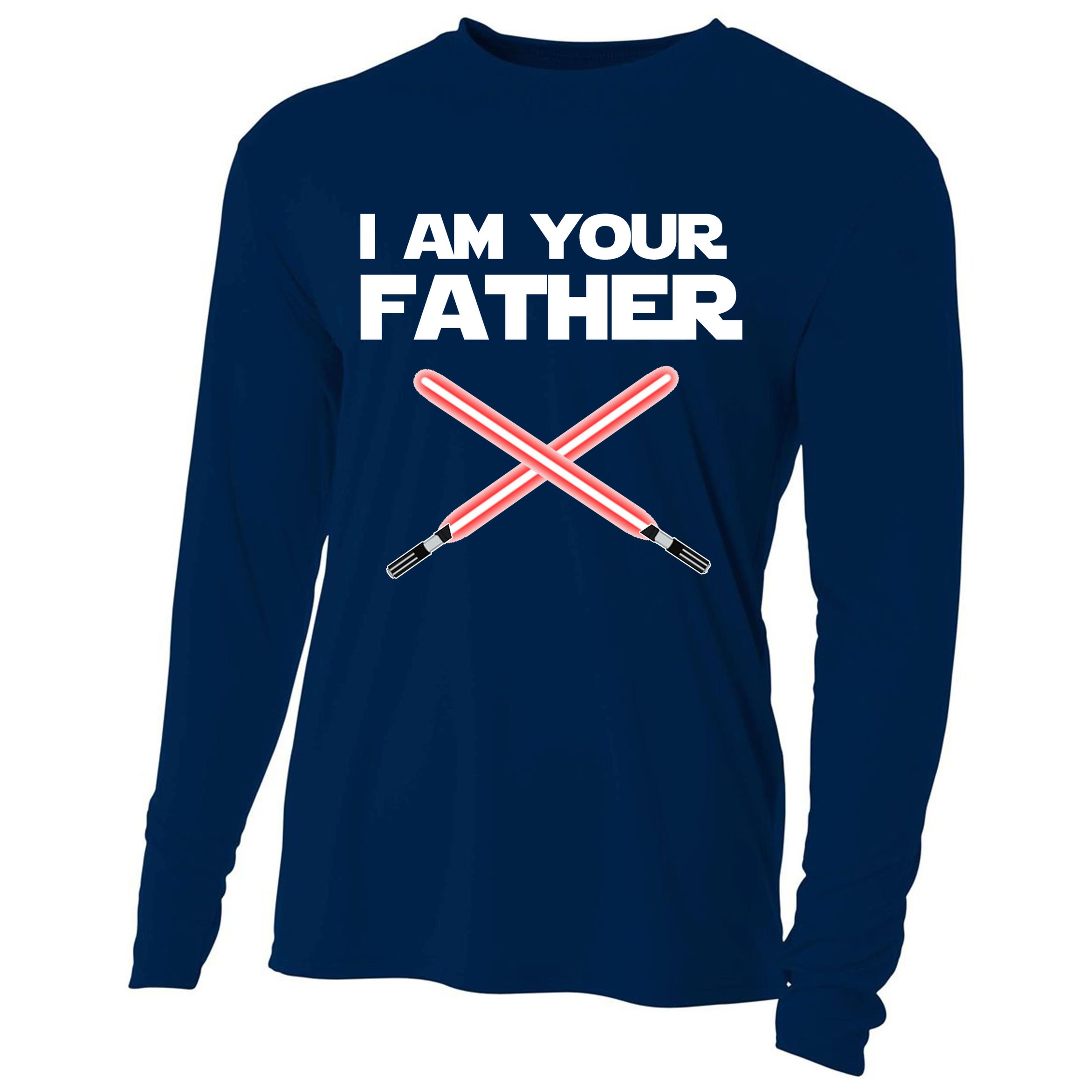 I Am Your Father Dad Lightsaber Cooling Performance Long Sleeve Crew
