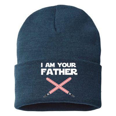 I Am Your Father Dad Lightsaber Sustainable Knit Beanie