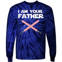 I Am Your Father Dad Lightsaber Tie-Dye Long Sleeve Shirt