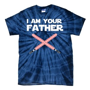 I Am Your Father Dad Lightsaber Tie-Dye T-Shirt