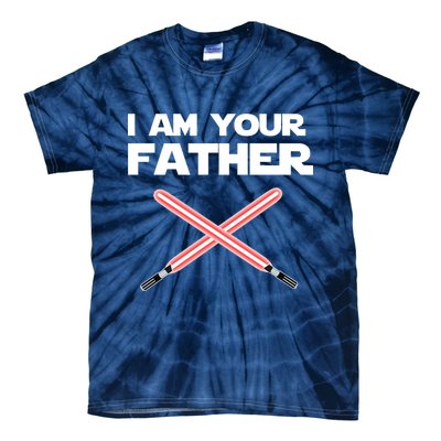 I Am Your Father Dad Lightsaber Tie-Dye T-Shirt