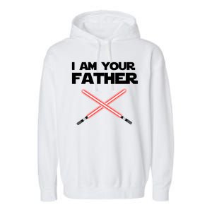 I Am Your Father Dad Lightsaber Garment-Dyed Fleece Hoodie