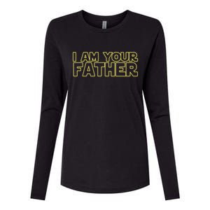 I Am Your Father Funny Dad Parody Womens Cotton Relaxed Long Sleeve T-Shirt