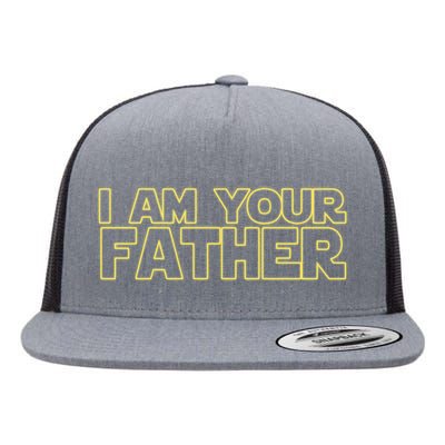 I Am Your Father Funny Dad Parody Flat Bill Trucker Hat