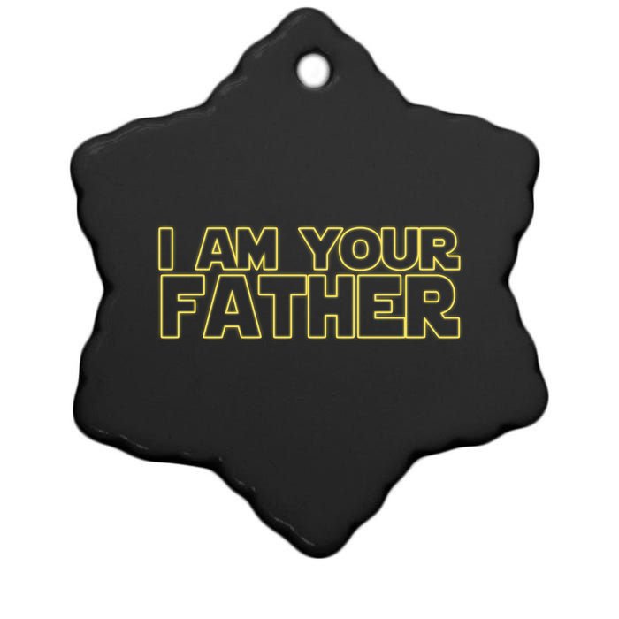 I Am Your Father Funny Dad Parody Ceramic Star Ornament