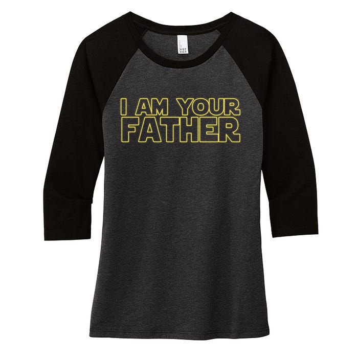 I Am Your Father Funny Dad Parody Women's Tri-Blend 3/4-Sleeve Raglan Shirt