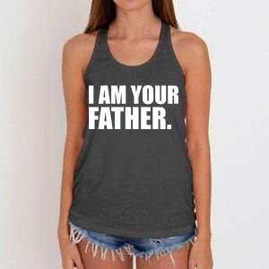 I Am Your Father Quote Women's Knotted Racerback Tank