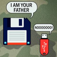 I Am Your Father Retro Floppy Disk USB Legacy Tie Dye Trucker Hat