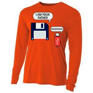 I Am Your Father Retro Floppy Disk USB Cooling Performance Long Sleeve Crew