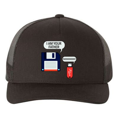 I Am Your Father Retro Floppy Disk USB Yupoong Adult 5-Panel Trucker Hat