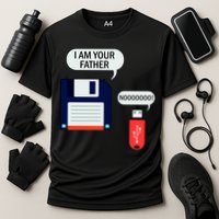 I Am Your Father Retro Floppy Disk USB Performance Shirt