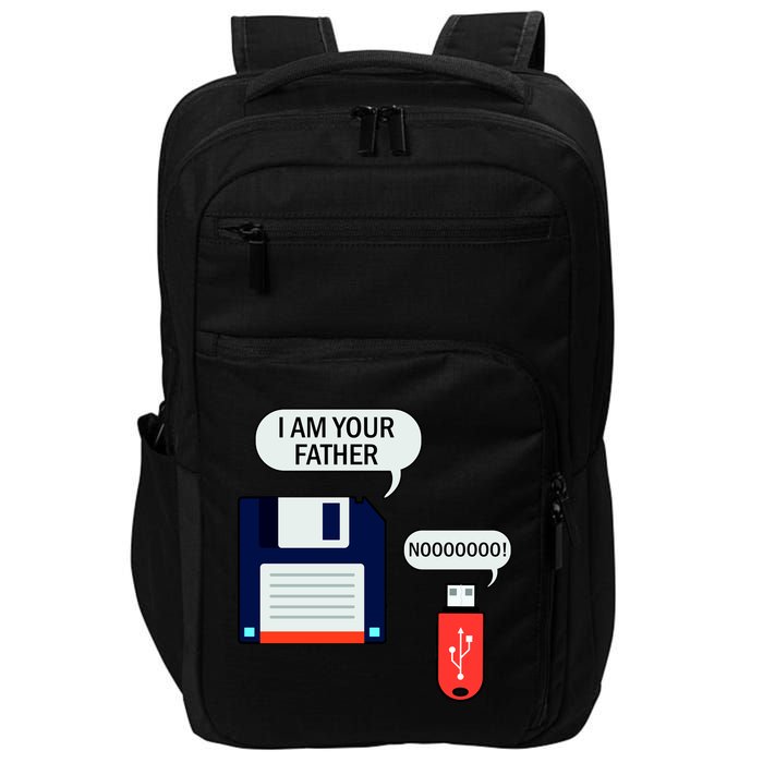 I Am Your Father Retro Floppy Disk USB Impact Tech Backpack