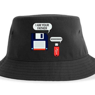 I Am Your Father Retro Floppy Disk USB Sustainable Bucket Hat