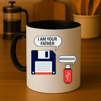 I Am Your Father Retro Floppy Disk USB Mug