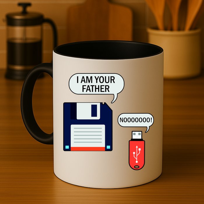I Am Your Father Retro Floppy Disk USB Mug