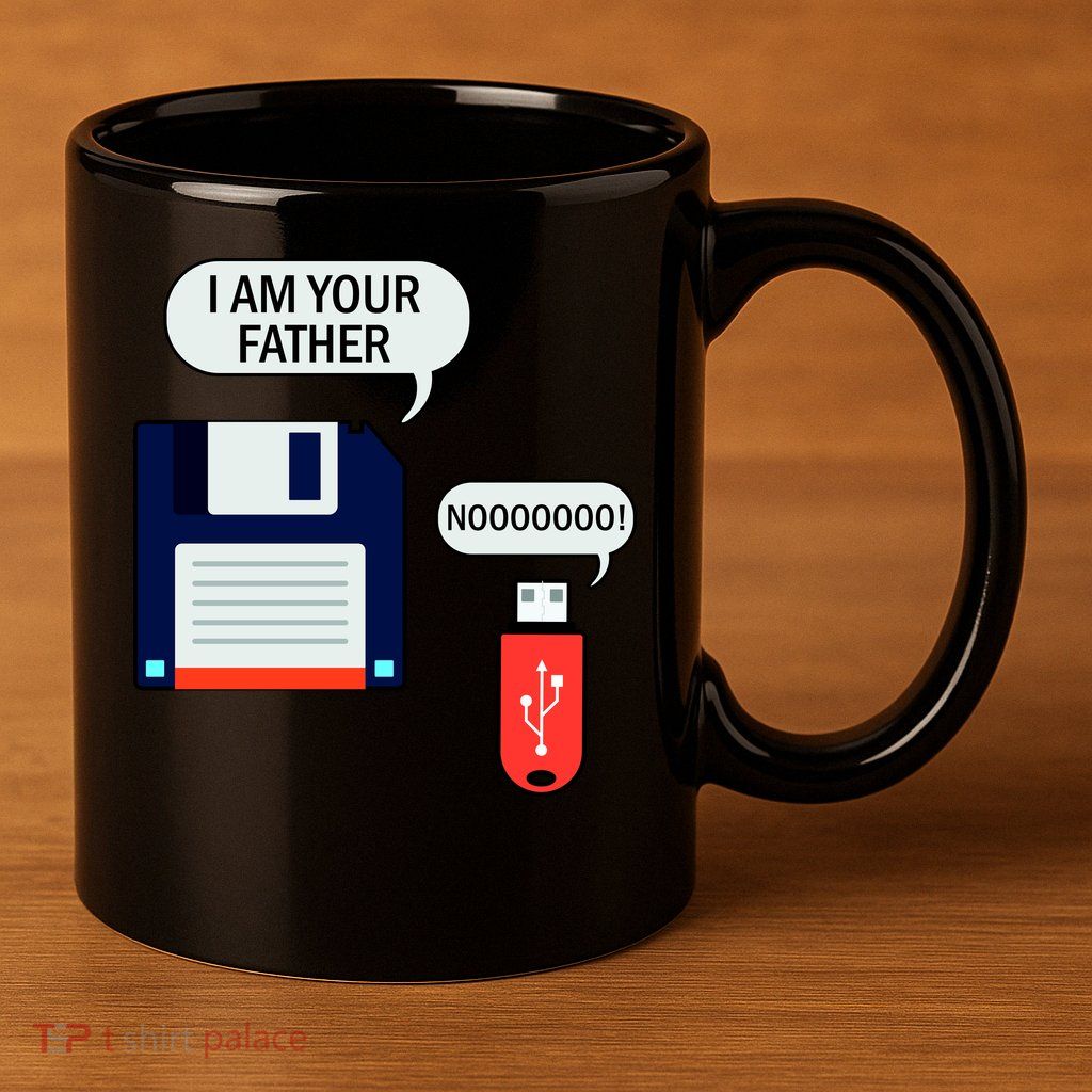 I Am Your Father Retro Floppy Disk USB 11oz C Handle Ceramic Mug