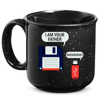 I Am Your Father Retro Floppy Disk USB 15oz Campfire Ceramic Mug