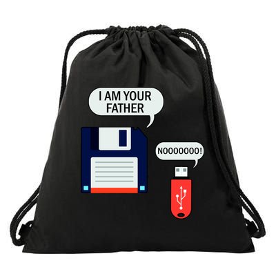 I Am Your Father Retro Floppy Disk USB Drawstring Bag