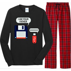 I Am Your Father Retro Floppy Disk USB Long Sleeve Pajama Set