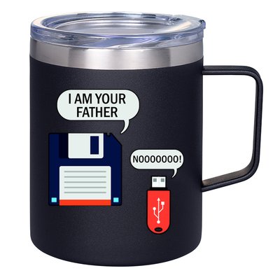 I Am Your Father Retro Floppy Disk USB 12oz Stainless Steel Coffee Mug
