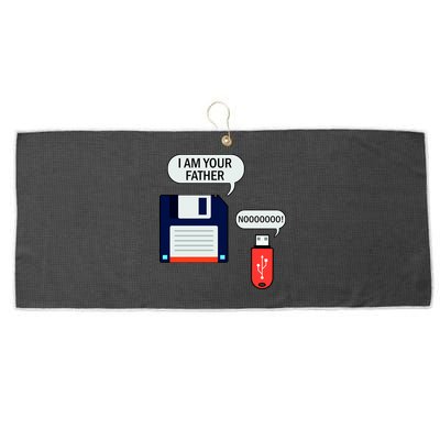 I Am Your Father Retro Floppy Disk USB Large Microfiber Waffle Golf Towel