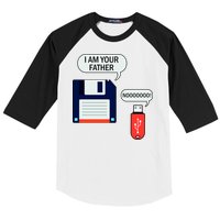 I Am Your Father Retro Floppy Disk USB Baseball Sleeve Shirt